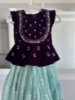Picture of Madhu sri velvet chikankari lehenga 3-4 yrs