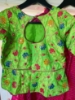 Picture of Raw silk check style skirt with mirror work blouse 8-10y