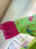 Picture of Raw silk check style skirt with mirror work blouse 8-10y