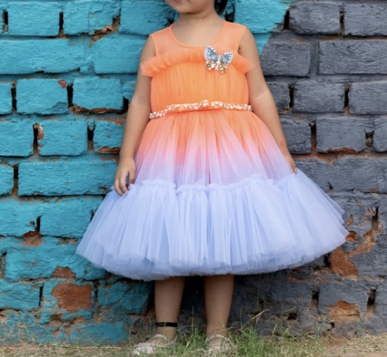 Picture of Never worn Janya’s closet orange shaded party dress 2-3y