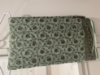 Picture of Pista green banaras georgette saree with pink Contrast blouse 