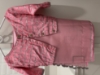 Picture of Baby pink Organza saree with checkered blouse