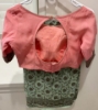 Picture of Pista green banaras georgette saree with pink Contrast blouse 