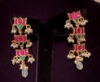 Picture of Trending lotus jadau kundan invisible chain with matching layer earrings