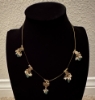 Picture of Trending lotus jadau kundan invisible chain with matching layer earrings