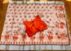 Picture of Floral organza saree with ruffle blouse