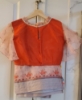 Picture of Floral organza saree with ruffle blouse