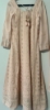 Picture of Light peach gown suit with light sea greens dupatta & loose bottom 
