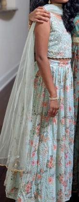 Picture of Mebaz lehenga set with mirror work 10-15y