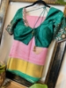 Picture of Baby pink and pink Pattu Saree with heavy maggam work blouse 
