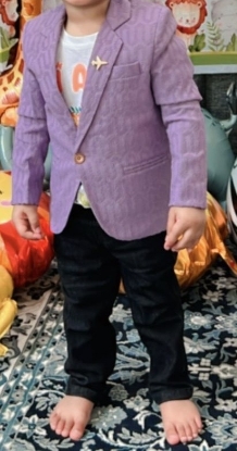 Picture of Light purple sports blazer and tshirt set for boys 2-3y