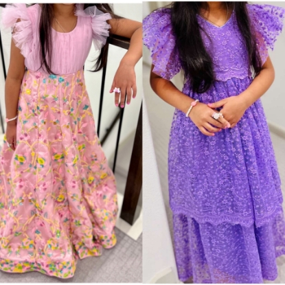 Picture of Beautiful kids long frock combo 6-8y