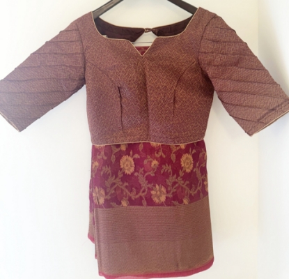 Picture of Nalli silks Brown organza saree