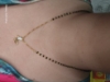Picture of NEW 92.5 silver black beads chain with butterfly pendant.