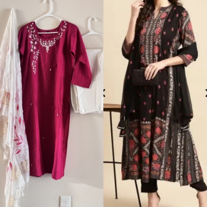 Picture of New Handwork and printed kurti sets combo