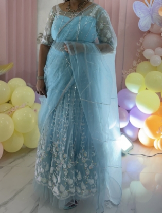 Picture of Ice blue Lehenga