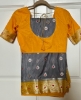 Picture of Grey/yellow soft chanderi silk saree 