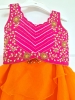 Picture of Maggam work blouse with ruffle lehenga 6 - 15M