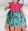 Picture of Blue pattu langa with maggam blouse 0-1y