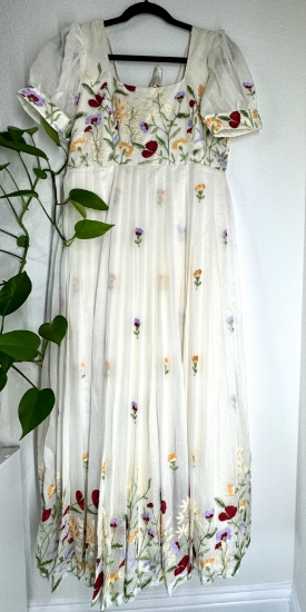 Picture of Ivory mul chanderi cotton