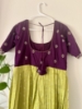 Picture of Violet and green party wear long dress