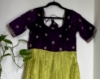 Picture of Violet and green party wear long dress