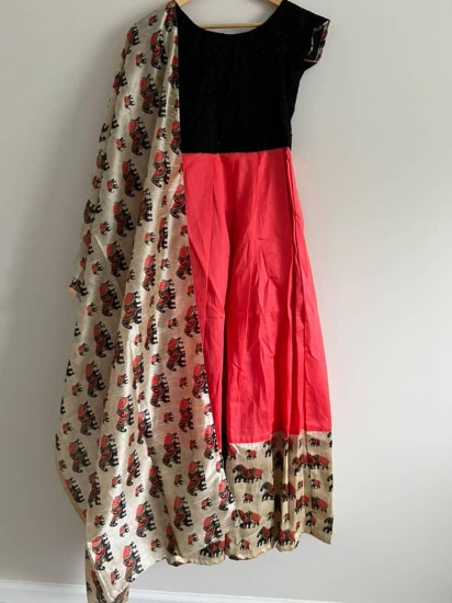 Picture of Chanderi Kalamkari long frock