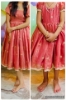 Picture of Tissue organza embroidered mom(32) and daughter(3-4y) party wear dresses