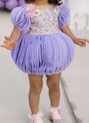 Picture of Bk Gayatri girls lilac dress 4-5y
