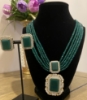 Picture of Beaded Mala with pendant and matching earrings 