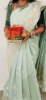 Picture of Pure Desi Tussar Parsi Embroidery Saree with Bridal zardosi work blouse 