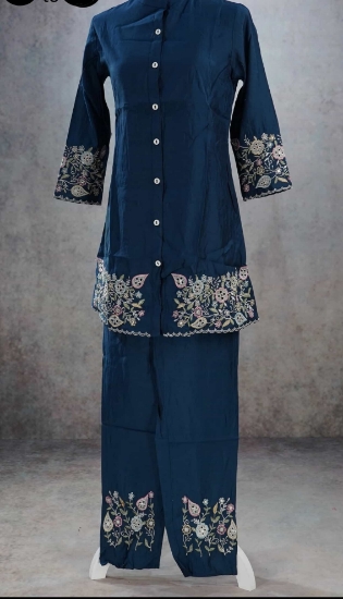 Picture of Never worn teal blue muslin Coord set