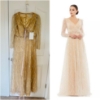 Picture of Designer Mac Duggal silver sequin gown
