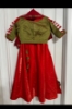 Picture of Red and olive green crop top lehenga 