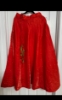 Picture of Red and olive green crop top lehenga 