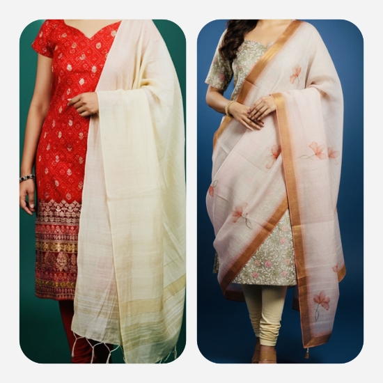 Picture of Combo : Pure Pattu 3 pc straight suit sets 
