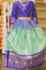 Picture of Blue kanjeevaram lehanga with heavy zardosi work 4-5y 