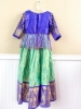 Picture of Blue kanjeevaram lehanga with heavy zardosi work 4-5y 