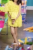 Picture of Neon Green Bow Dress With 3D Roses  4-6y