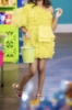 Picture of Neon Green Bow Dress With 3D Roses  4-6y