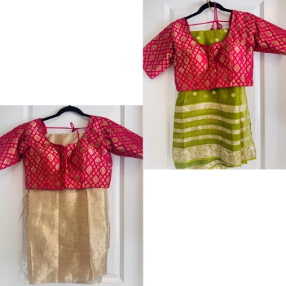 Picture of Tissue and georgette saree combo