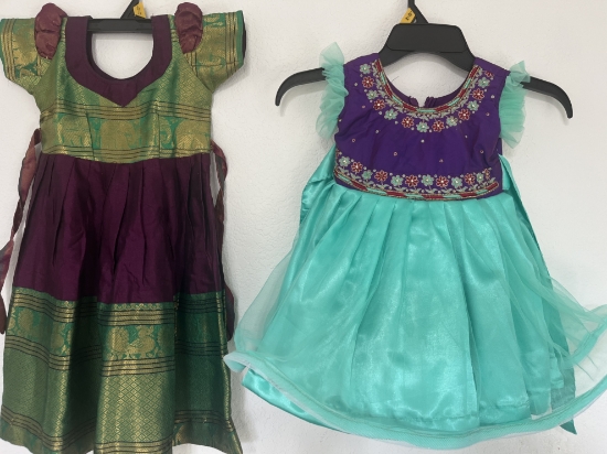 Picture of Pretty stylish kids combo dresses 1-2y