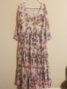 Picture of New Pure Georgette floral print long frock with maggam work 