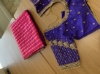 Picture of Beautiful pink pattu saree with purple heavy work blouse 