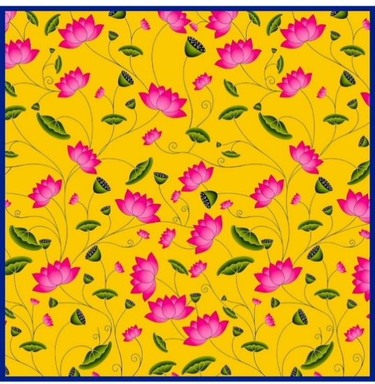 Picture of 8x8 ft Pure Satin Pichwai Backdrop 