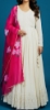 Picture of Pure Chikankari long frock with hand painted dupatta 