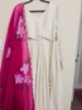 Picture of Pure Chikankari long frock with hand painted dupatta 