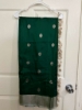 Picture of Uppada Green Pattu Saree with contrast blouse