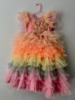 Picture of Rainbow Pastel colors long frock 1-2y