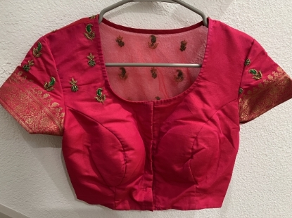 Picture of Pink  maggam work blouse 